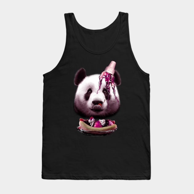 PANDA LOVES ICE CREAM Tank Top by ADAMLAWLESS